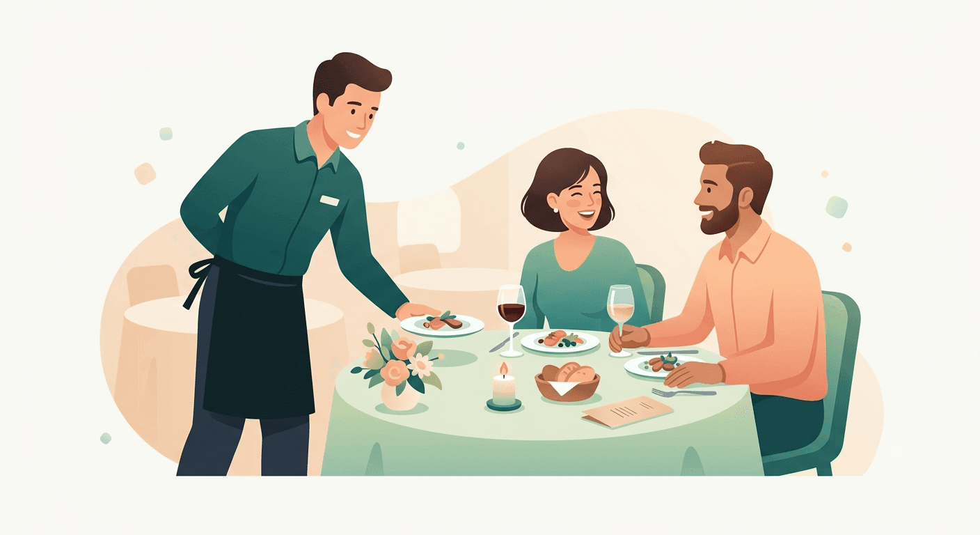 A plate set for a DinePals dining experience